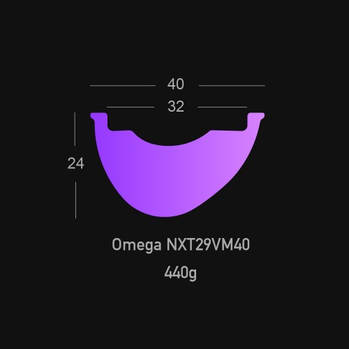 [Supreme Super Enduro] Omega 29" Mountain Bicycle Carbon Rim 40mm 440g