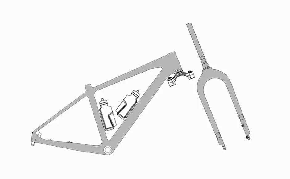 Fat Bike Carbon Fiber Frameset 150/197mm from 1380g NEXTIE carbon fiber fat bike frameset 1380g