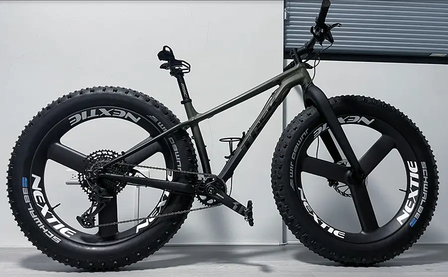 Wild Dragon Tri-Spoke 26 27.5 inch Fat Bike Carbon Wheelset 90mm 85mm NEXTIE Wild Dragon tri-spoke fat bike wheelset